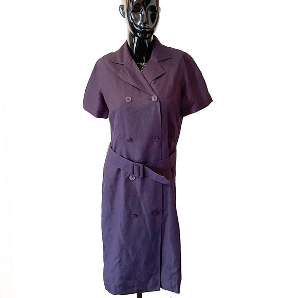 Lemmie for Nina Leonard Button down belted dress - Picture 1 of 10